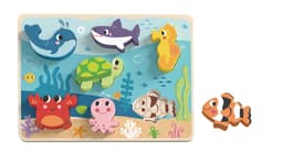 🐠 Дерев’яна рамка-вкладиш «Морський світ» для малюків - 1