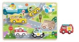 🚗 Дерев’яна рамка-вкладиш «Транспорт» для дітей - 1