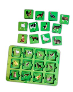 🧩🐄 Дерев’яний пазл-сортер “Мама та малюк: домашні тварини”  - 1
