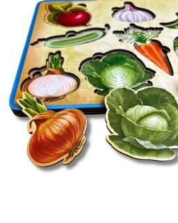 🥕🧩Дерев’яний пазл-сортер “Овочі: зовні та всередині”  - 2