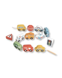 🚗 Дерев’яна шнурівка “Транспорт” у контейнері — розвиваюча гра для малюків - 2
