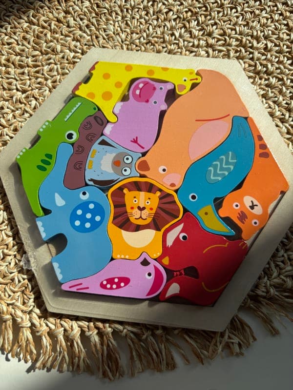 Шестикутні пазли "Тварини"