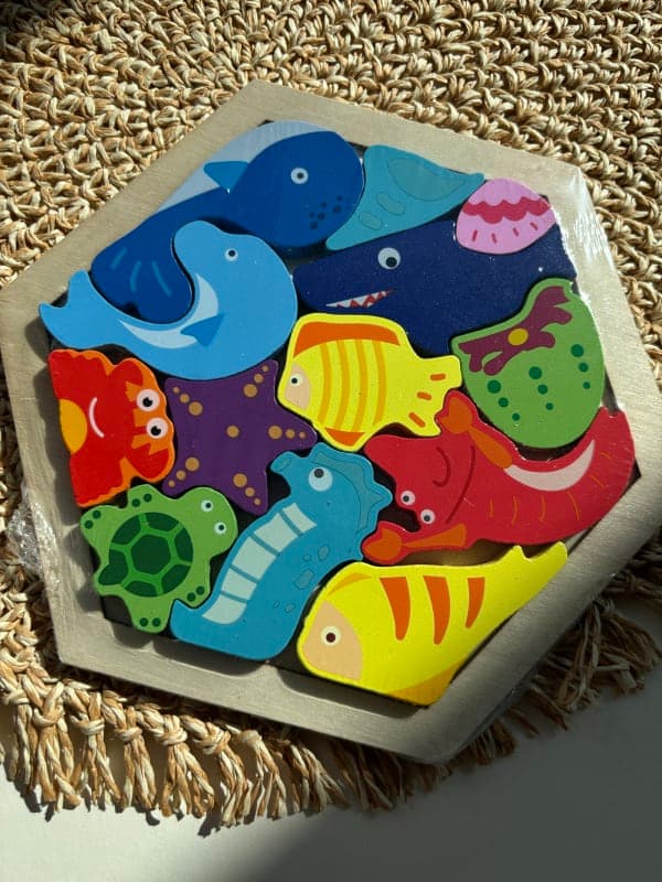 Шестикутні пазли "Рибки", тренування мовлення