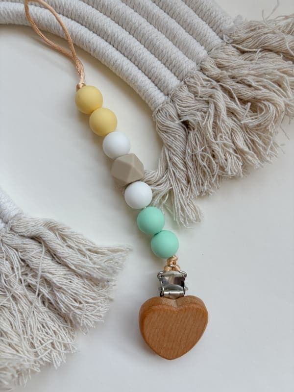 Тримач для соски - "Мʼятний з сердечком"