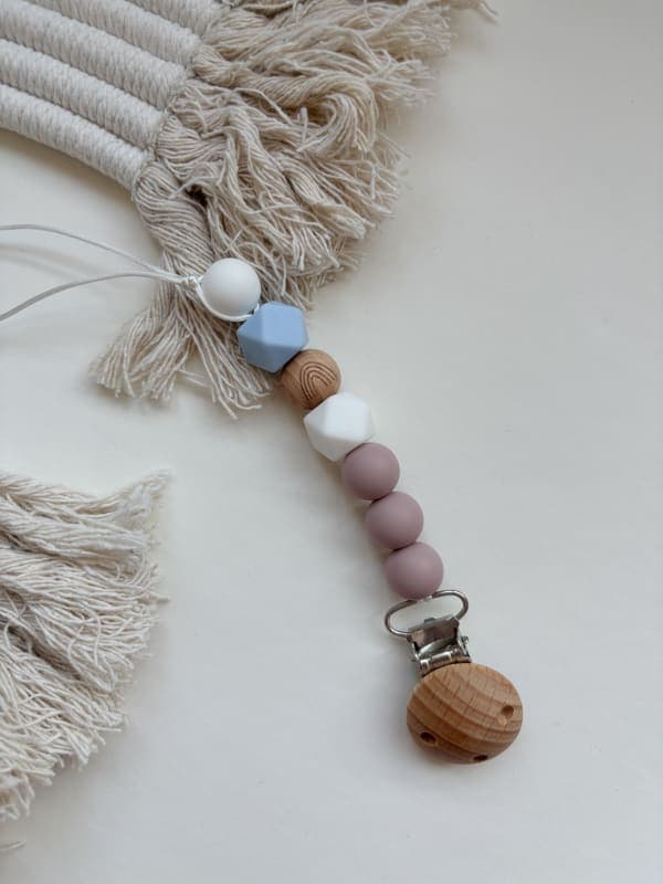 Тримач для соски- Синій з райдужкою