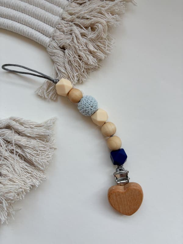 Тримач для соски - Синій з серцем