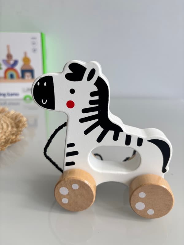 Дерев’яна каталка Зебра