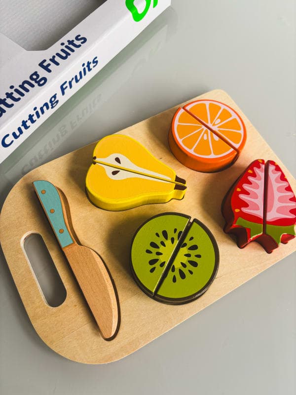 🍓 Ігровий деревʼяний набір - Фрукти, розвиваюча гра - різати фрукти
