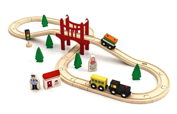 Дерев’яна залізниця, дитяча залізниця, деревʼяний потяг