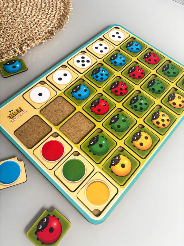 Деревʼяний сортер «Сонечко» для дітей: розвиток логіки, рахунку й кольорів. Безпечна розвивальна іграшка з натурального дерева.