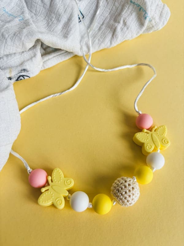 Слінгобуси з жовтим метеликом – натуральні та безпечні для малюка , від 0 років