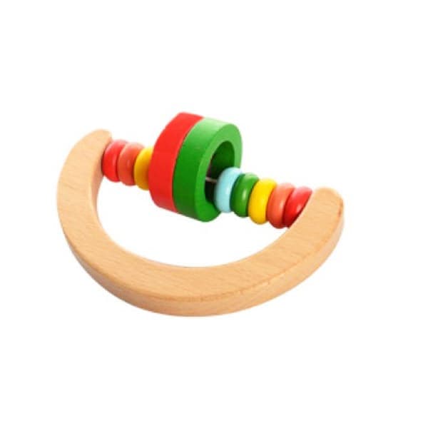 🌿 Дерев’яне брязкальце-гризунець з намистинами