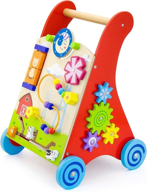 🚶♂️ Дерев’яні візок-ходунки «Ферма» — розвивальний центр для малюків