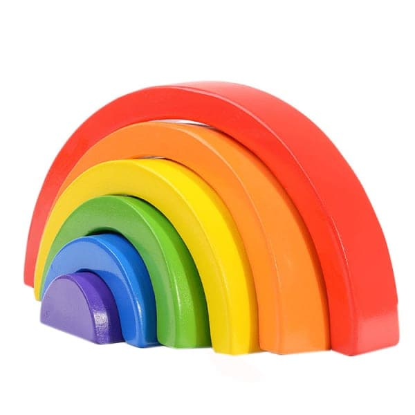 🌈 Пірамідка конструктор «Веселка», 6 деталей