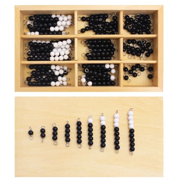 🔢 Монтессорі набір «Чорно-білі ланцюжки» — легкий старт у математиці для дітей