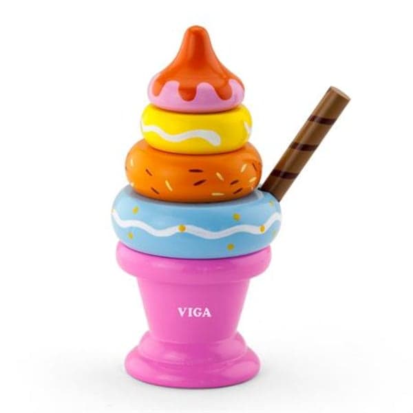 🍨 Дитяча дерев’яна пірамідка у вигляді морозива